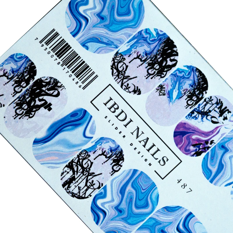 IBDI Abstract Watercolor nail decals / sliders