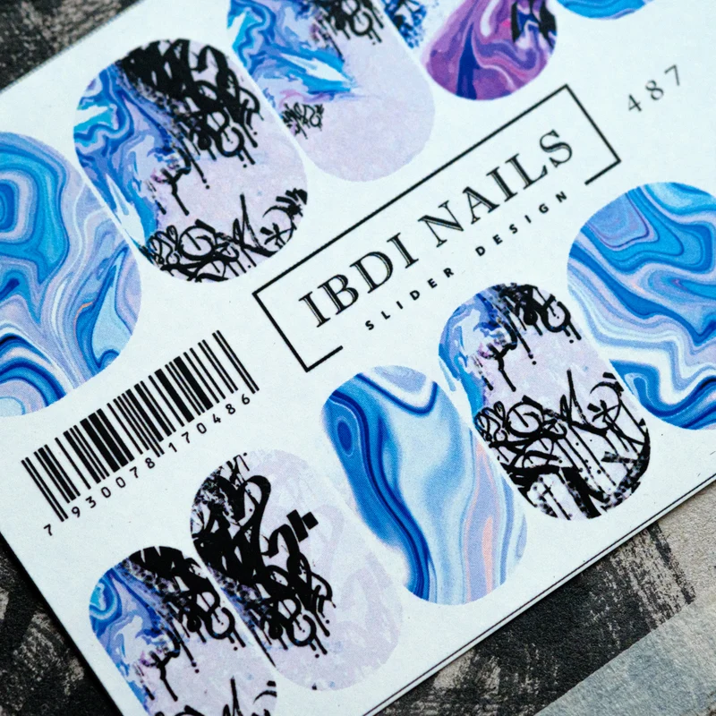 IBDI Abstract Watercolor nail decals / sliders