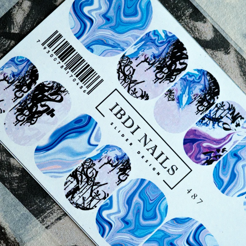 IBDI Abstract Watercolor nail decals / sliders