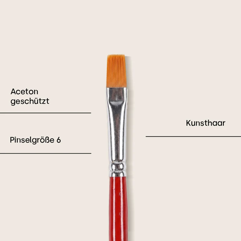 Gel-Pinsel Gr.6 gerade