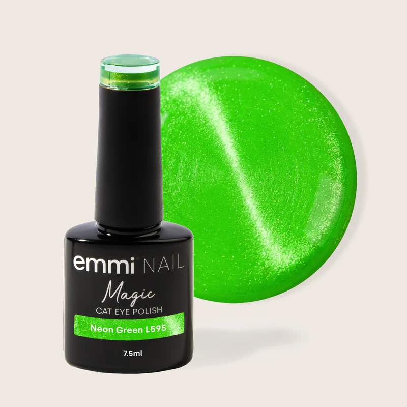 emmi Shellac UV-Lack Cat Eye Neon Green 7,5ml | L595
