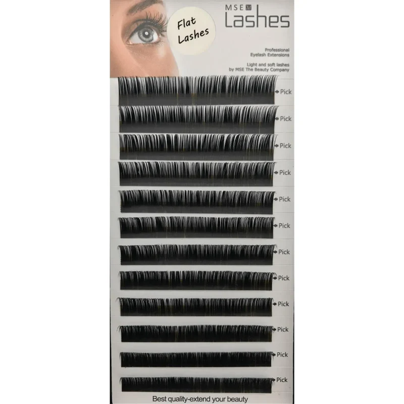 Seidenwimpern Flat Lashes Trays - D-Curl - 0,15 mm - 10 mm