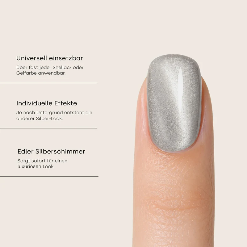 emmi Shellac UV-Lack Cat Eye Silver 7,5ml | L608