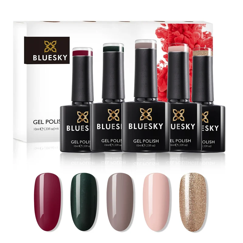 BLUESKY Glamour Set: 5 UV Lacke zum Preis von 4