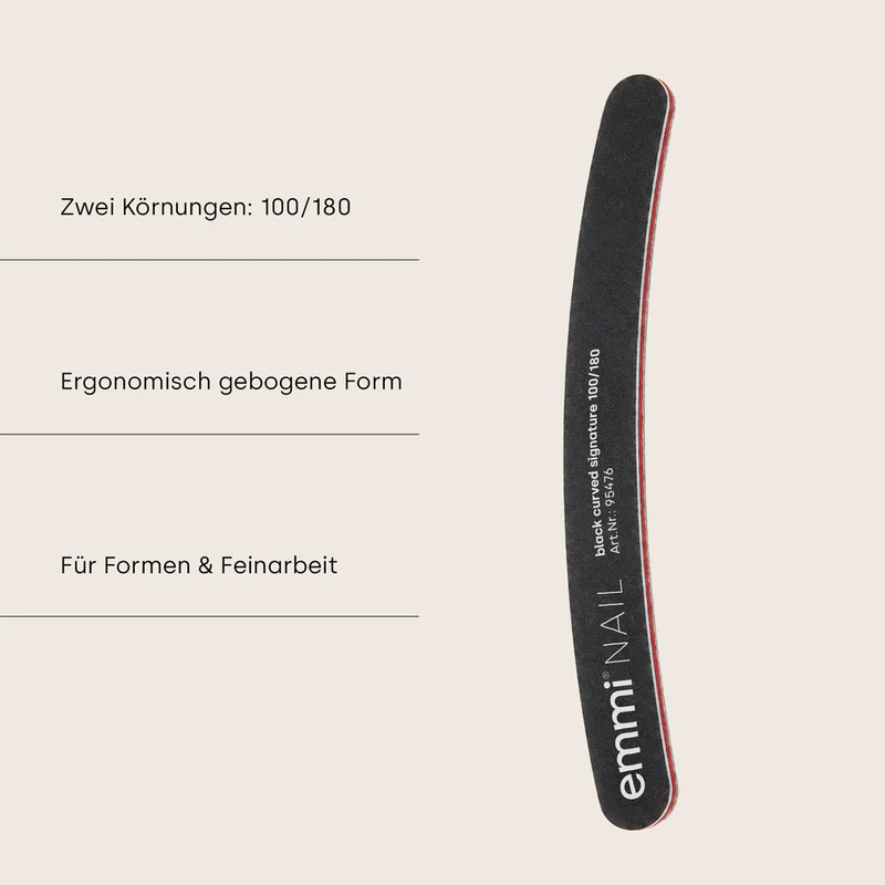 Ergonomicfeile black curved signature 100/180 (50er Pack)