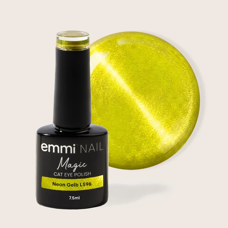 emmi Shellac UV-Lack Cat Eye Neon Gelb 7,5ml | L596