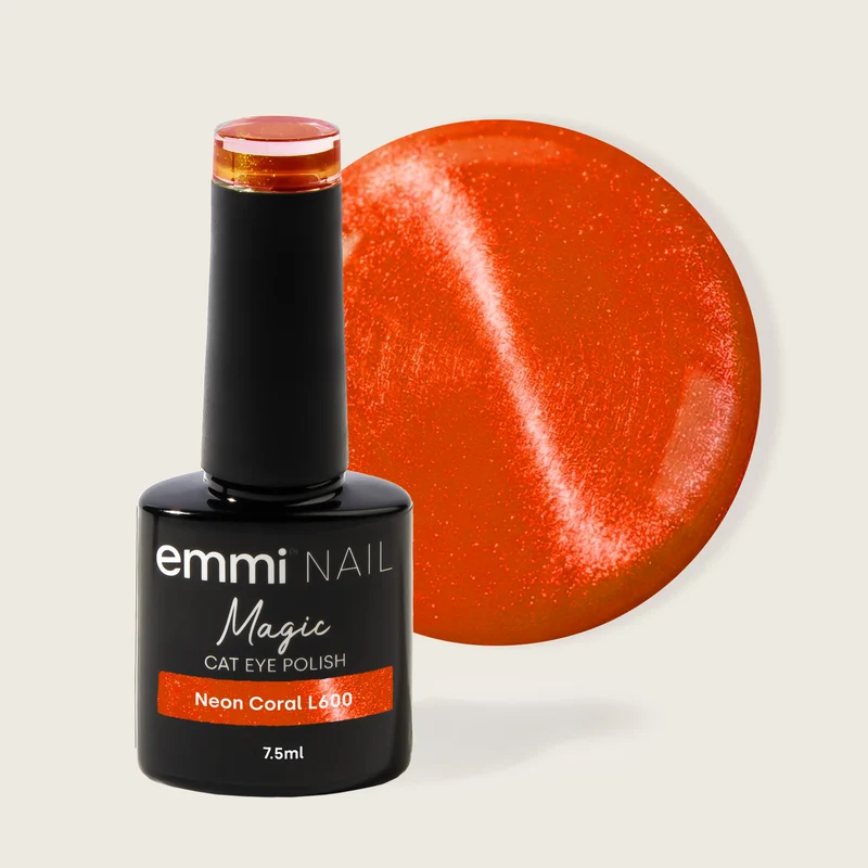 emmi Shellac UV-Lack Cat Eye Neon Coral 7,5ml | L600