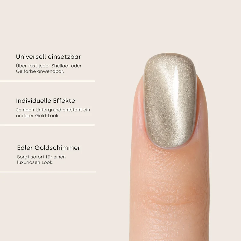 emmi Shellac UV-Lack Cat Eye Gold 7,5ml | L607