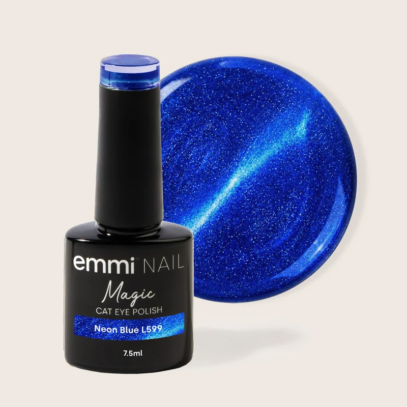 emmi Shellac UV-Lack Cat Eye Neon Blue 7,5ml | L599