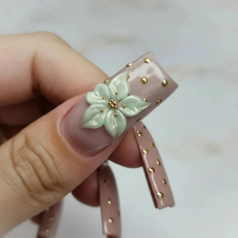 Satin Green 3D Flower Gel 15ml LYNIS NAILS