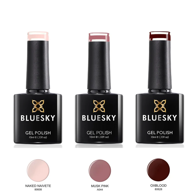BLUESKY Rosy Set: Naked Naivete, Musk Pink, Oxblood