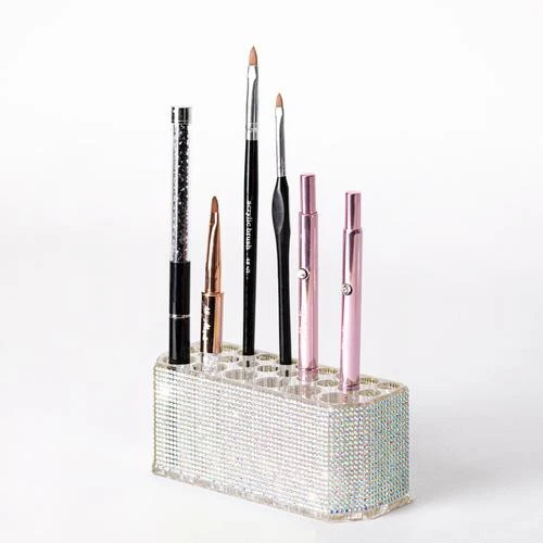 Pinsel-Organizer mit Strasssteinen
