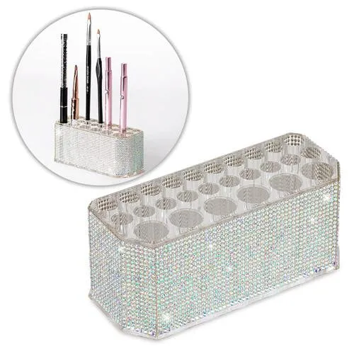 Pinsel-Organizer mit Strasssteinen