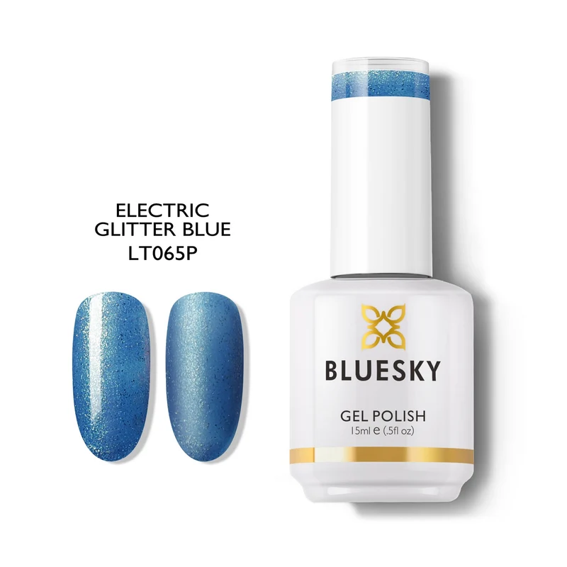 BLUESKY LT065 Electric Glitter Blue15ml