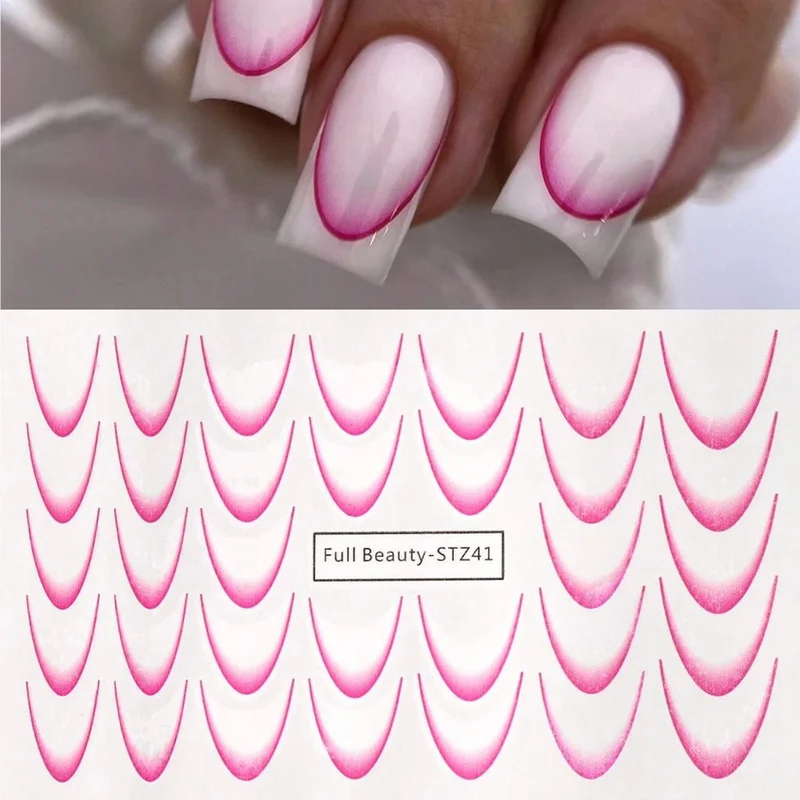 Pink FRENCH Ombre Sliders