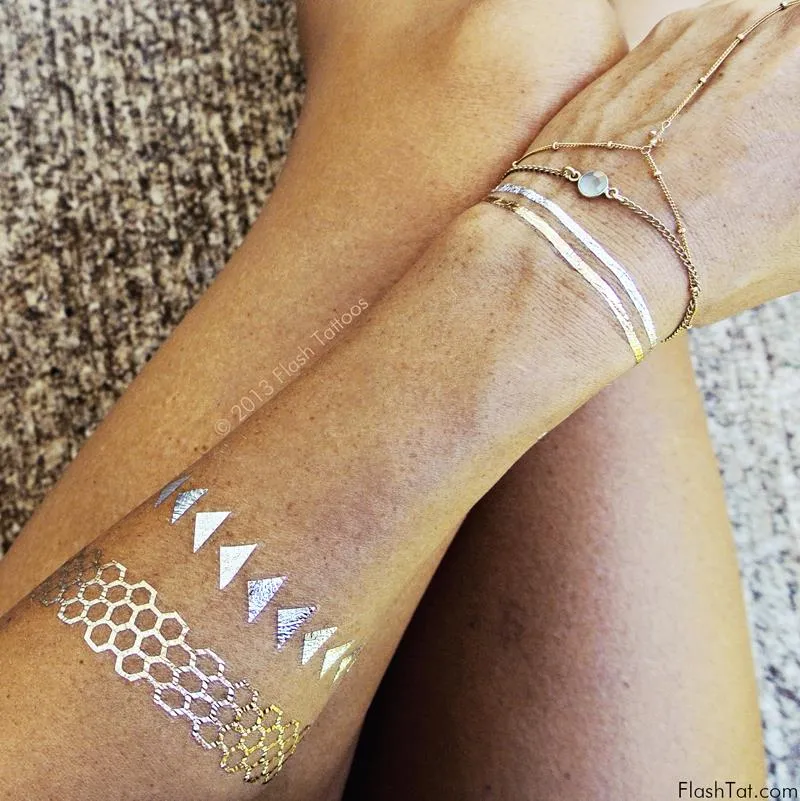 FLASH TATTO Lena - Die beliebten Gold Tattoos der Stars aus USA