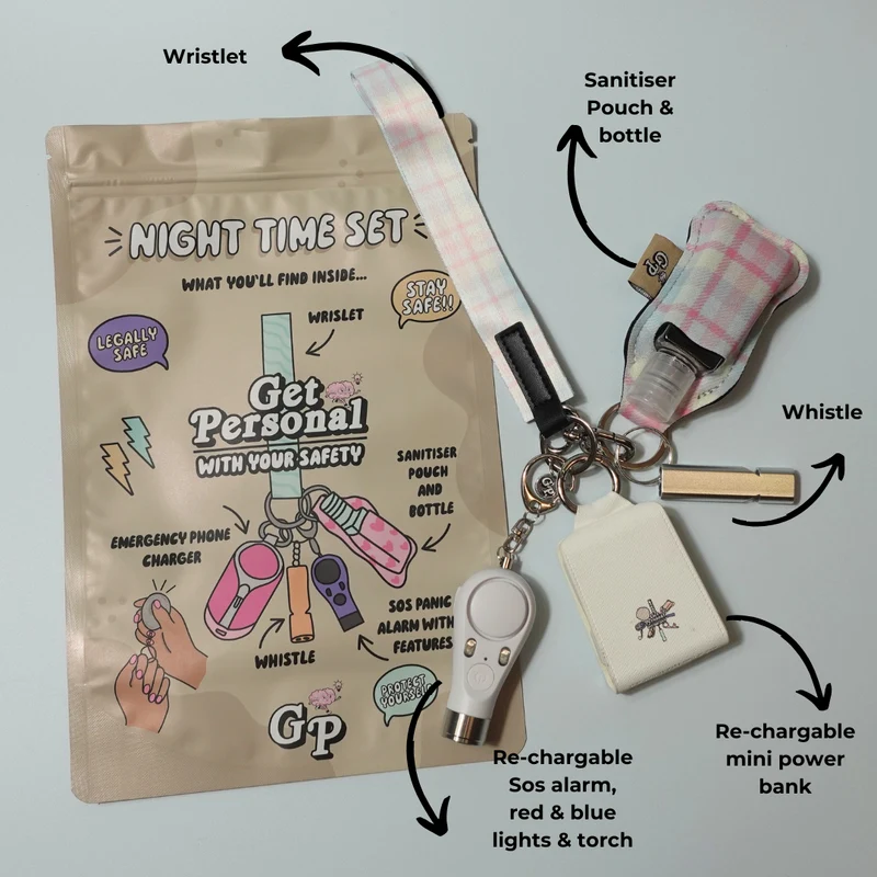 Night-Time Cotton Candy | Personal Safety Essentials for Everyday Protection (Worth £46.99)