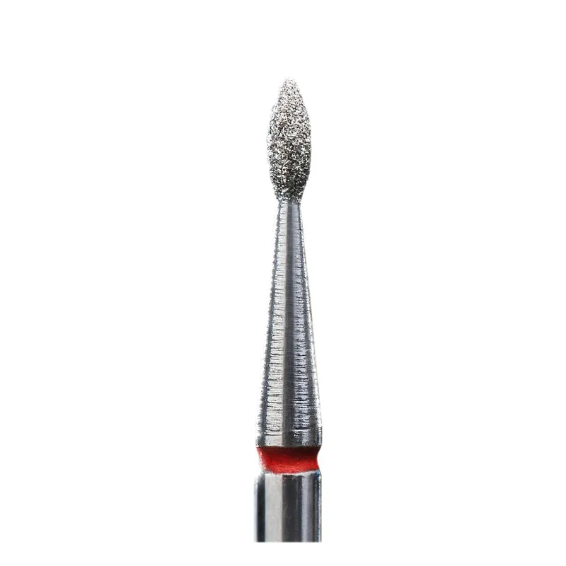 STALEKS PRO Flame drop, Diamond e-file nail drill bits 1.6mm – soft grit, manicure nail tools, Russian manicure nail drill bits, cuticle cutter FA40R016