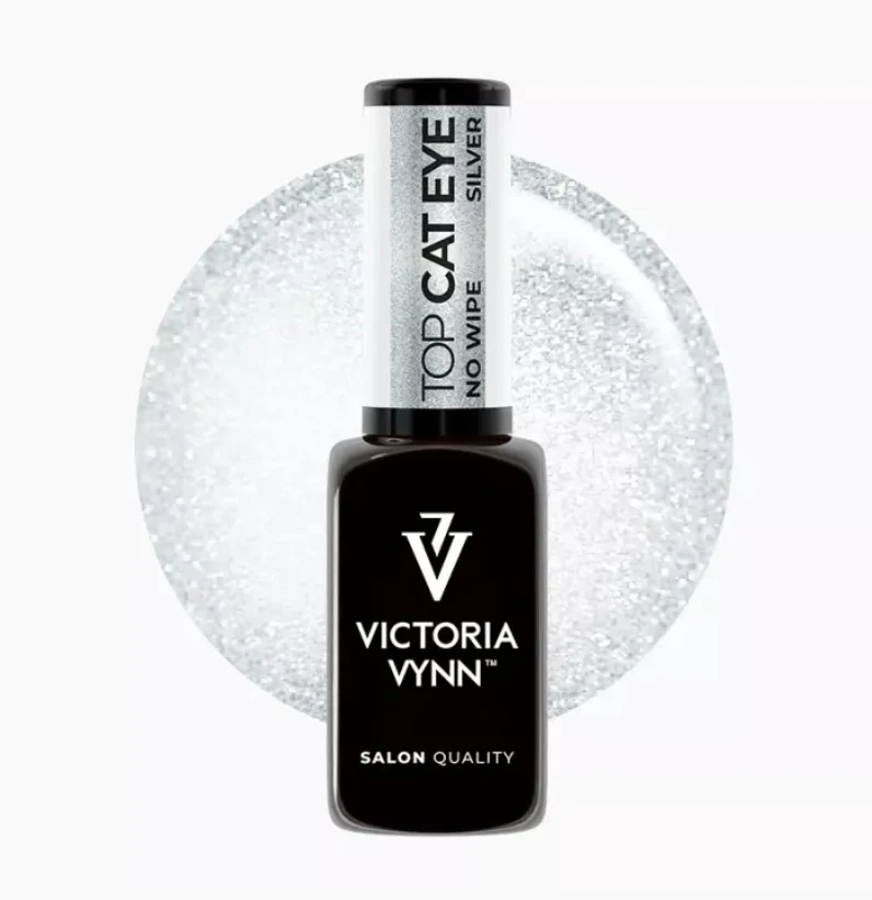 Silver Cat Eye Top Coat No WIPE 8ml VICTORIA VYNN