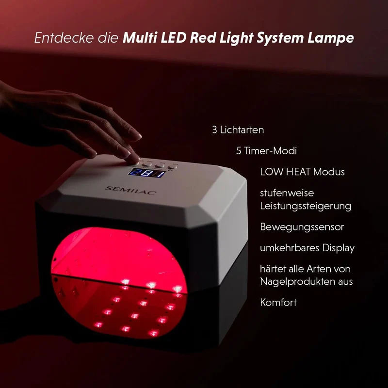 Multi LED Red Light System UV/LED-Lampe 24W/48 Semilac