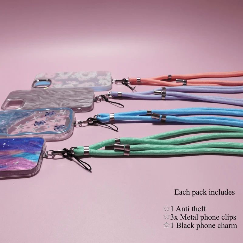 Adjustable 8mm Anti-theft mobile Lanyard Extra thick