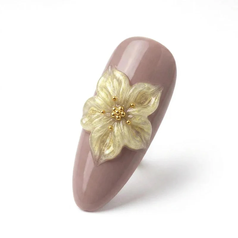 Satin Gold 3D Flower Gel 15ml LYNIS NAILS
