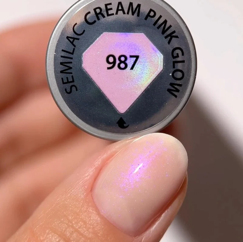 987 Cream Pink Glow UV Nagellack 7ml Semilac