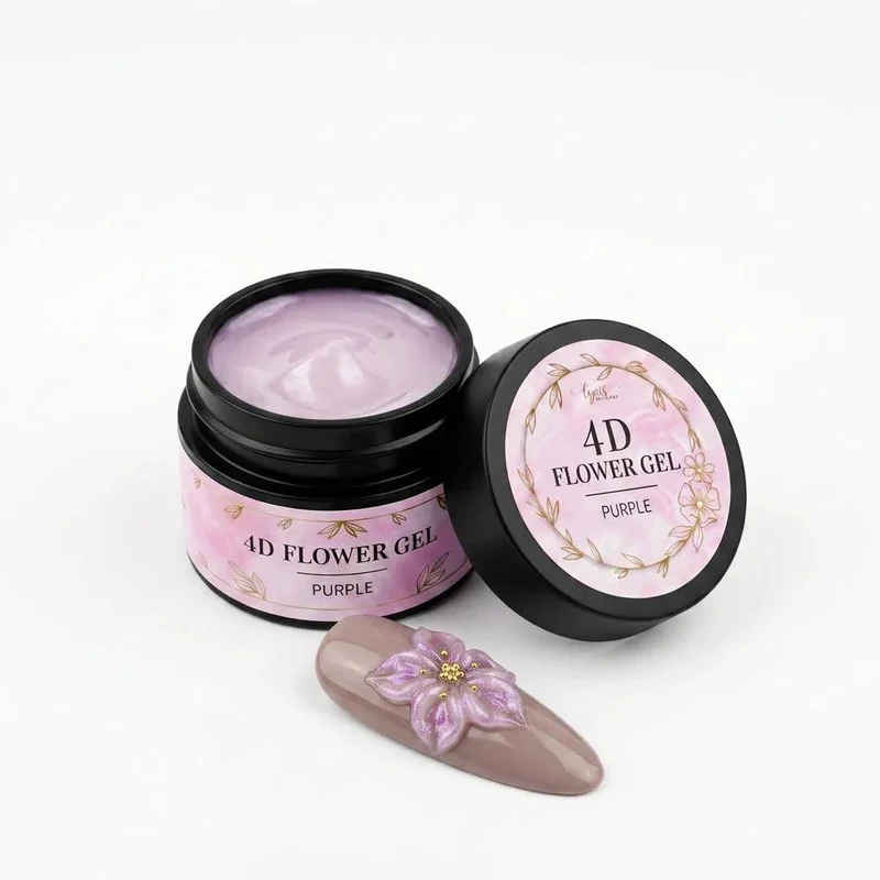 Purple 4D Flower Gel 15ml LYNIS NAILS