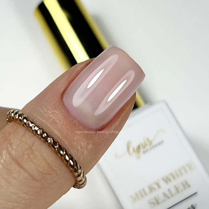 Milky White Sealer Top Coat (No Wipe) 10ml LYNIS NAILS