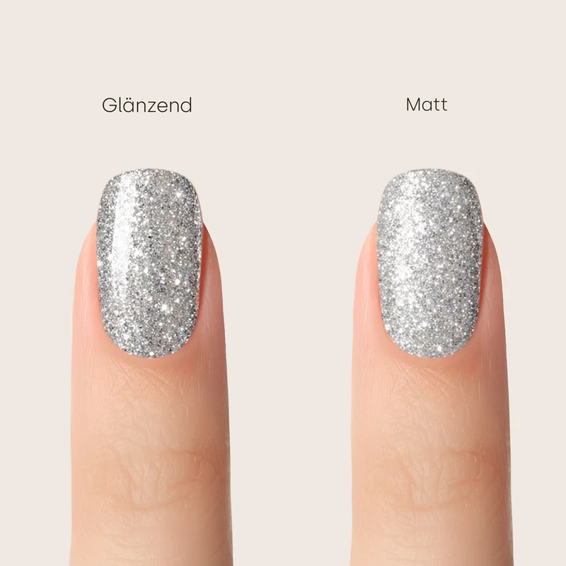 Glitter Farbgel Frosted Silver 5ml | F608