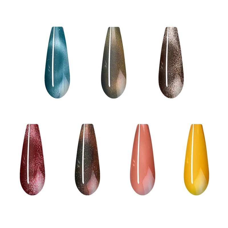 7x8ml Set of Cat Eye Gel Polishes British Shorthair von IMEN