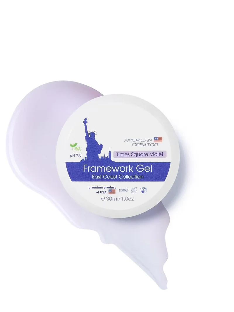 TIMES SQUARE VIOLET - NO FILE FRAMEWORK GEL 30ml AMERICAN CREATOR