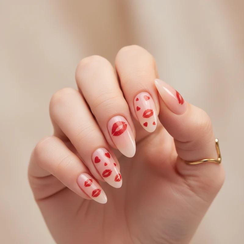 3D Art Nail Sticker Kiss Me