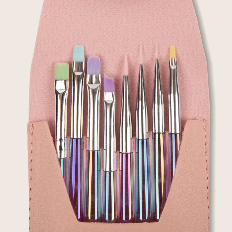 Pinsel Set 8-teilig mit Pinseltasche