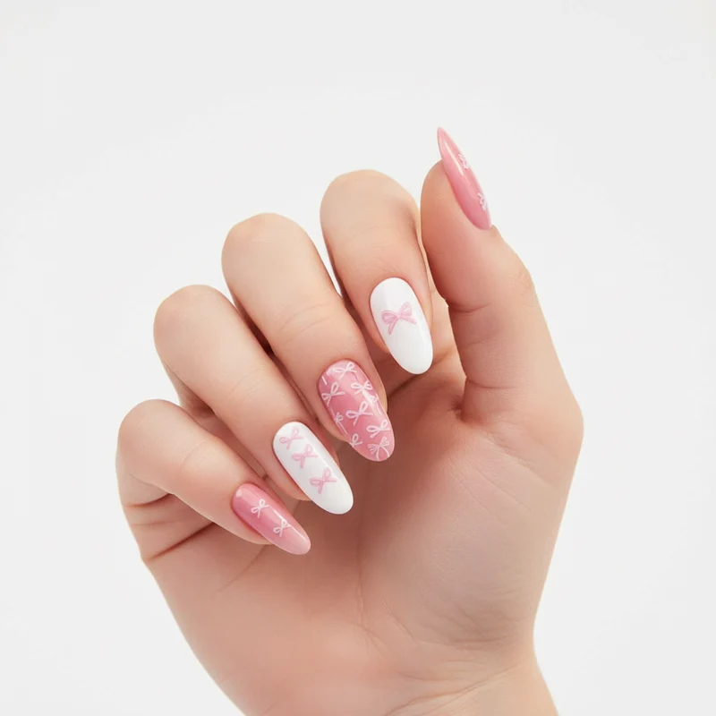 5D Art Nail Sticker Zarte Schleife