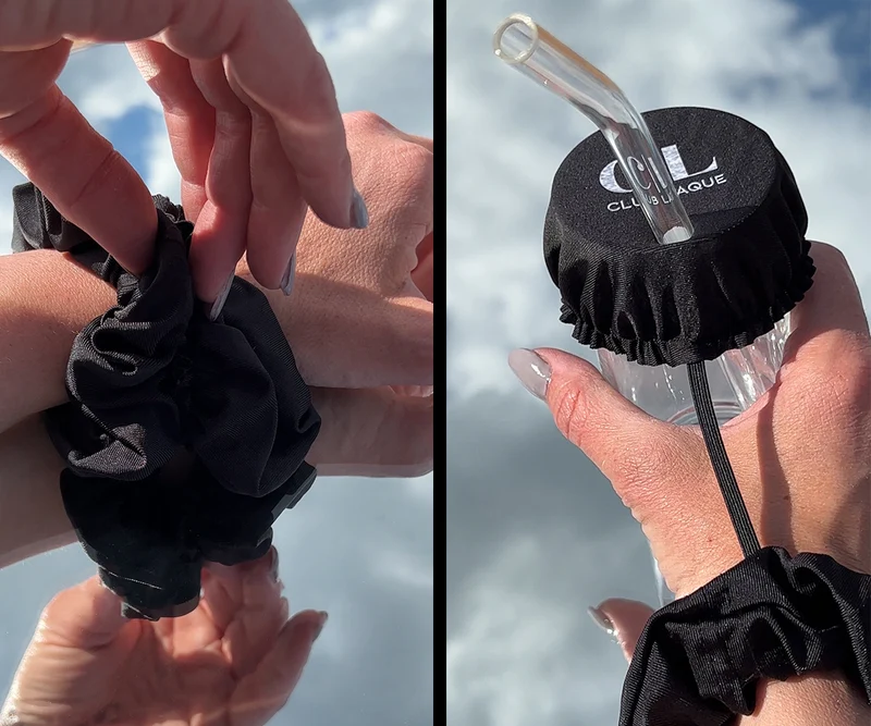 CLUB LAQUE Scrunchie (Haargummi + Getränkeabdeckung)
