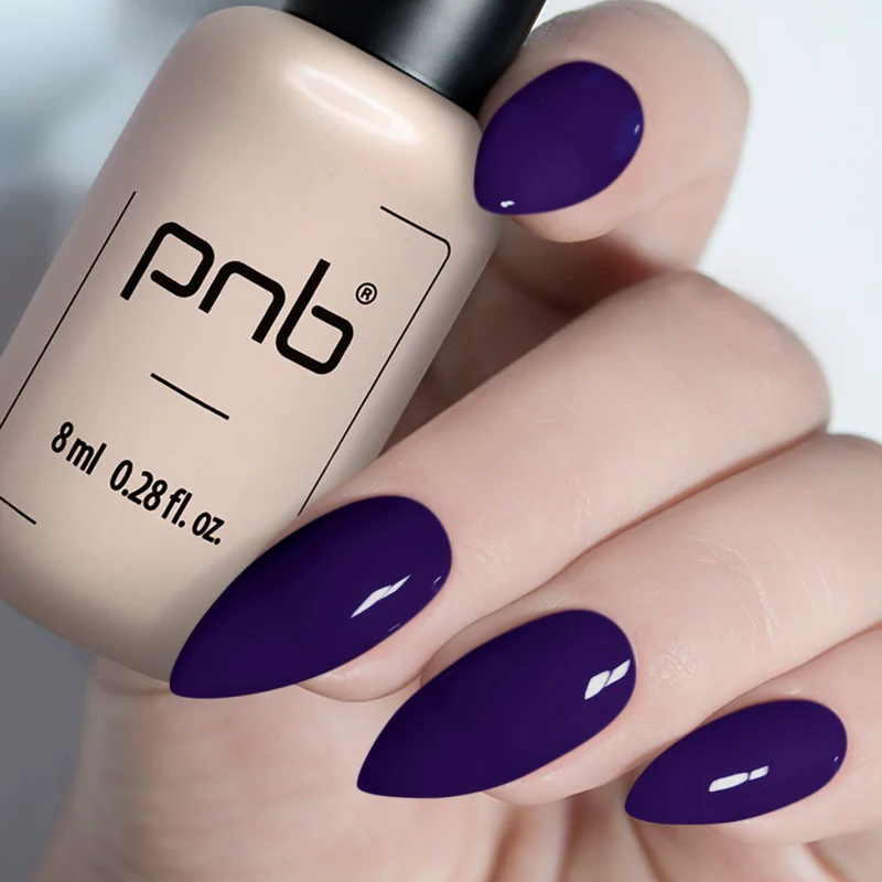 PNB dark purple gel nail polish Bilberry 235