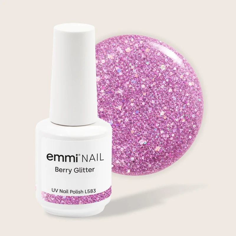 emmi Shellac UV-Lack Berry Glitter 15ml | L583