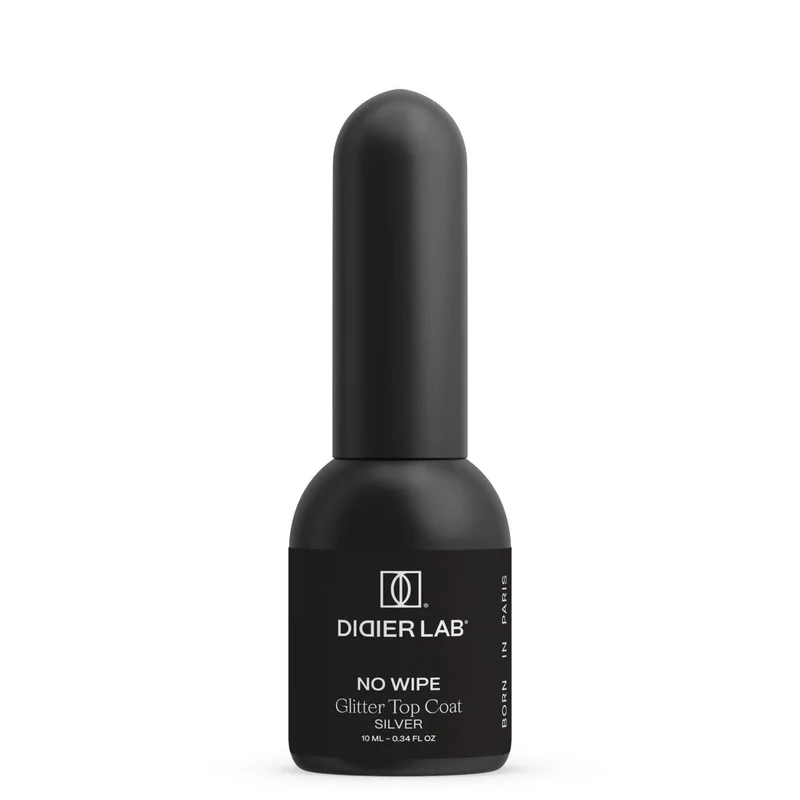 Glitter Silver - TOP COAT OHNE HEMA (no wipe) 8 ml DIDIER LAB