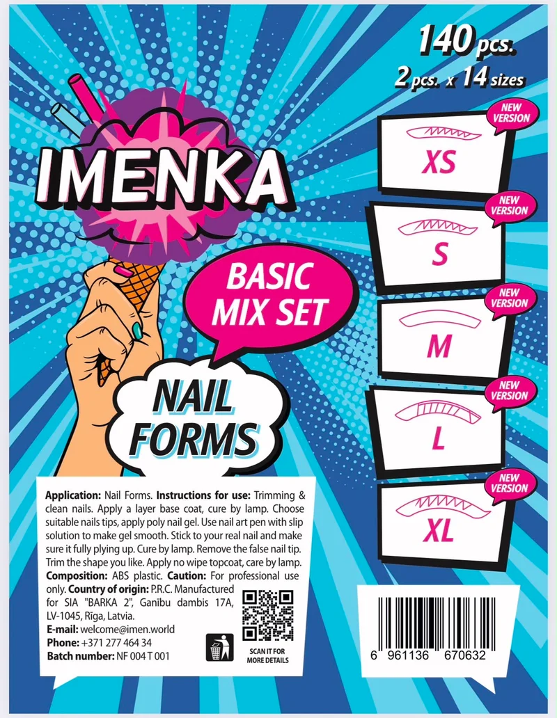 Nail Forms "Basic Mix" 140 Stk. von Imenka