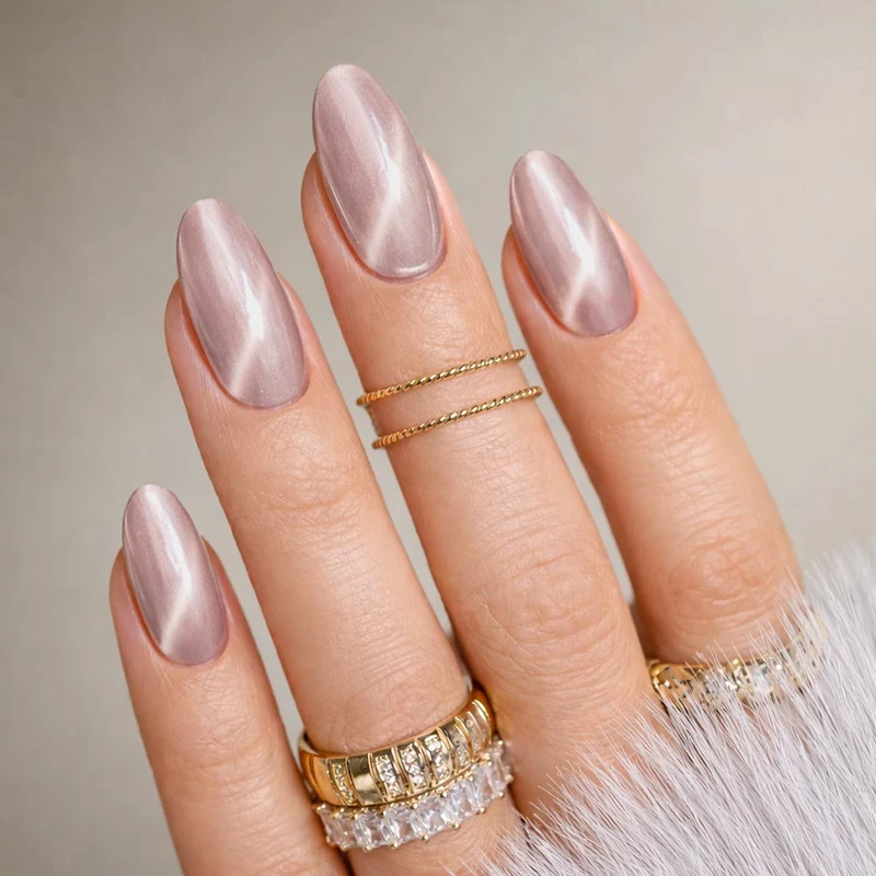 emmi Shellac UV-Lack Cat Eye Pearly Rose 7,5ml | L560
