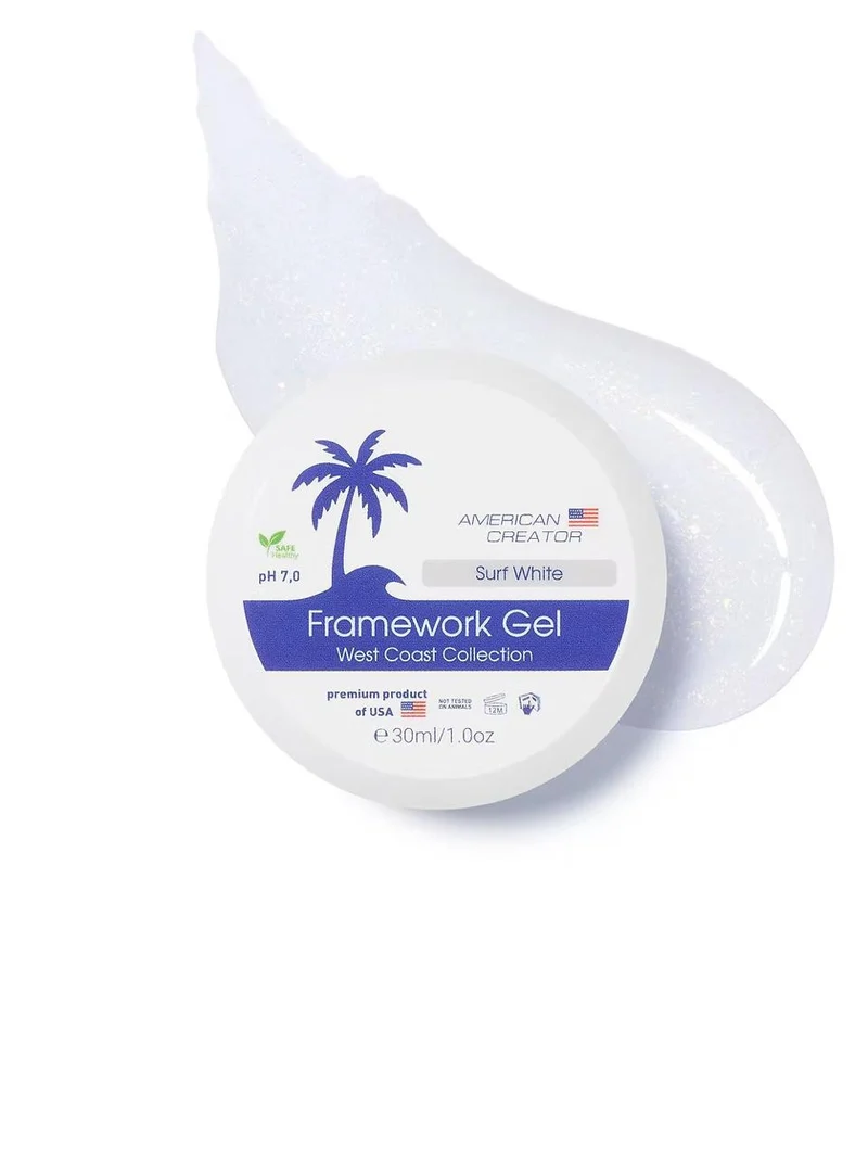 SURF WHITE - NO FILE FRAMEWORK GEL 30ml AMERICAN CREATOR