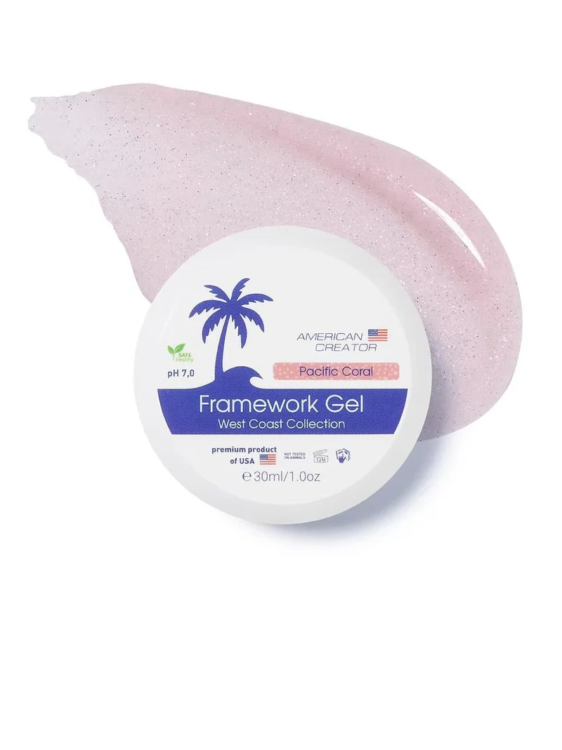 PACIFIC CORAL - NO FILE FRAMEWORK GEL 30ml AMERICAN CREATOR