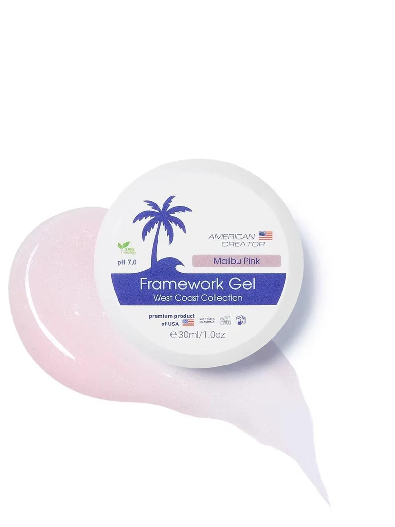 MALIBU PINK - NO FILE FRAMEWORK GEL 30ml AMERICAN CREATOR