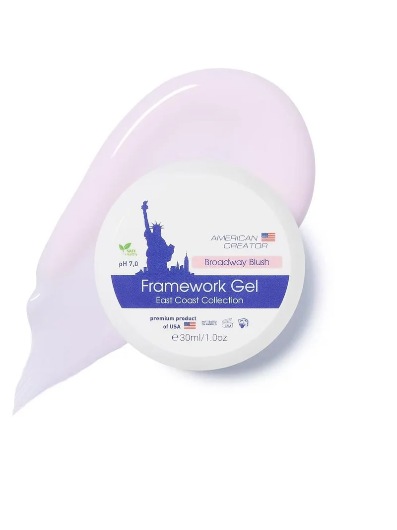 BROADWAY BLUSH - NO FILE FRAMEWORK GEL 30ml AMERICAN CREATOR