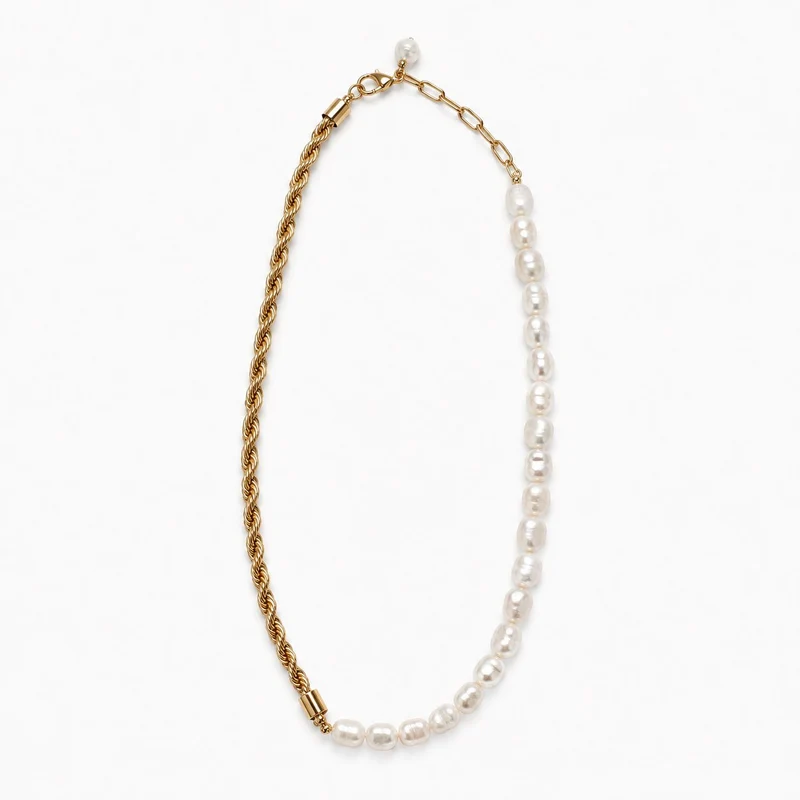 Stylische asymetrische Kette in gold (Modeschmuck) 7
