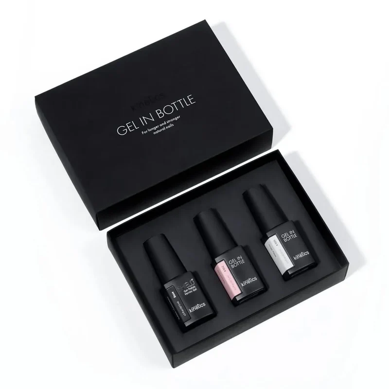 Kinetics TESTPAKET Gel in Bottle 3tlg. Shield Rubber Base+, Gel in Bottle #902 & #906 (TPO-free)