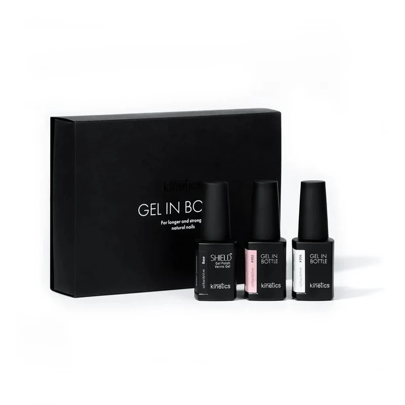 Kinetics TESTPAKET Gel in Bottle 3tlg. Shield Rubber Base+, Gel in Bottle #902 & #906 (TPO-free)