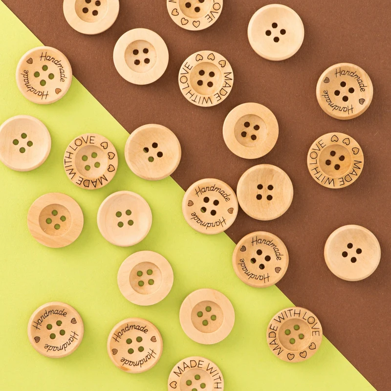 Holzknöpfe - 21 mm