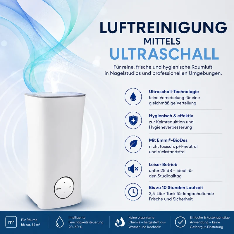 Luftbefeuchter (mit Desinfektionskonzentrat)